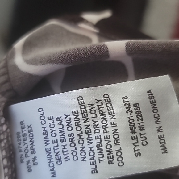 Enfocus Studio Midi Down Dress Brown And White Giraffe Print Dress US 16 - Picture 11 of 11